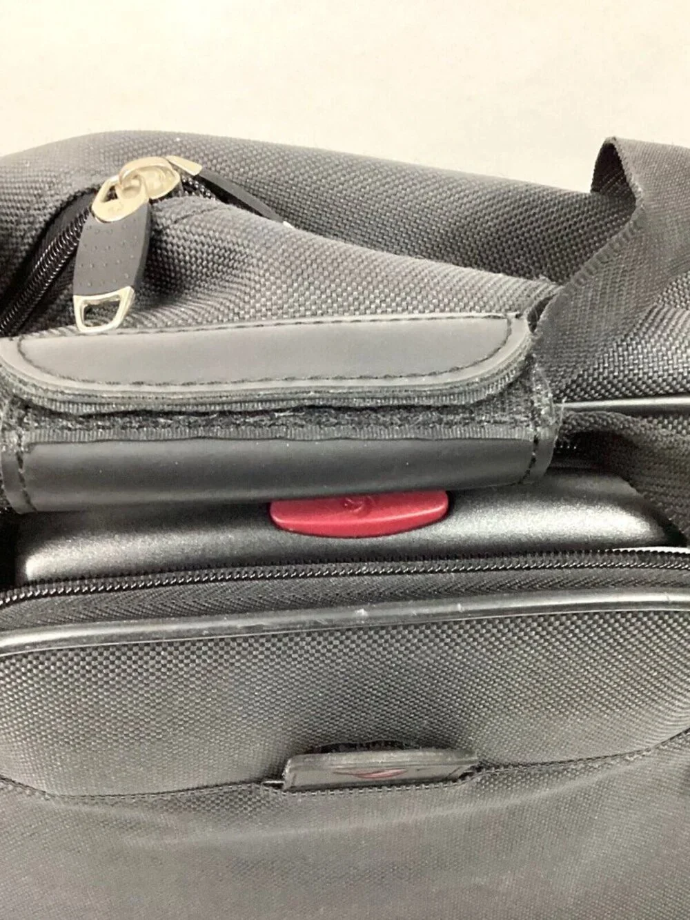 Samsonite Rolling Laptop Bag - Black/Red - Carry Handle + Pull-Along - EUC!
